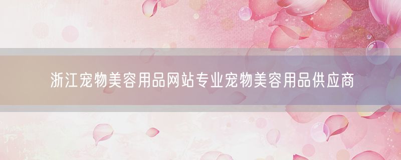 浙江宠物美容用品网站专业宠物美容用品供应商
